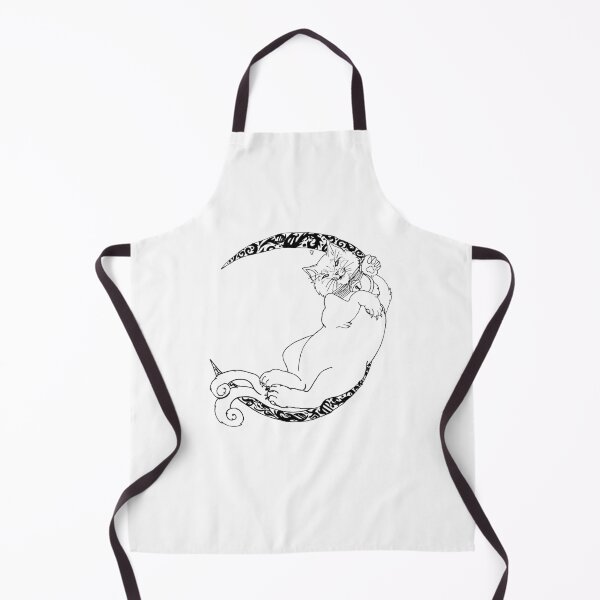 Item preview, Moon cat tattoo design designed and sold by AderynValentine.
