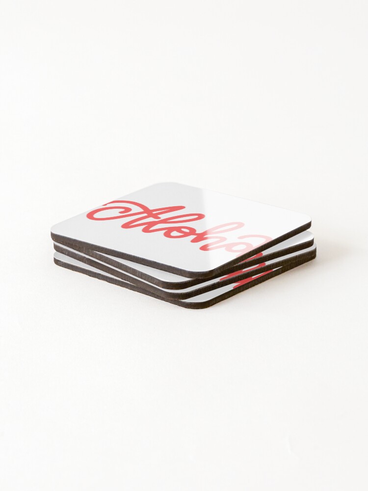 Thumbnail 4 of 5, Coasters (Set of 4), Aloha designed and sold by InfiniteSticker.