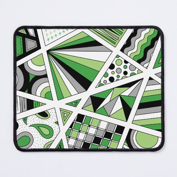 Item preview, Aro Aromantic Pride Zen Doodle Abstract Green designed and sold by JoyfulJen.