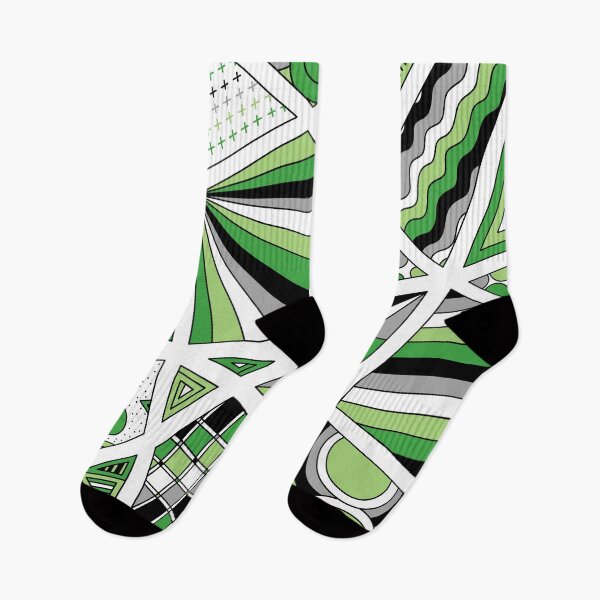 Item preview, Aro Aromantic Pride Zen Doodle Abstract Green designed and sold by JoyfulJen.