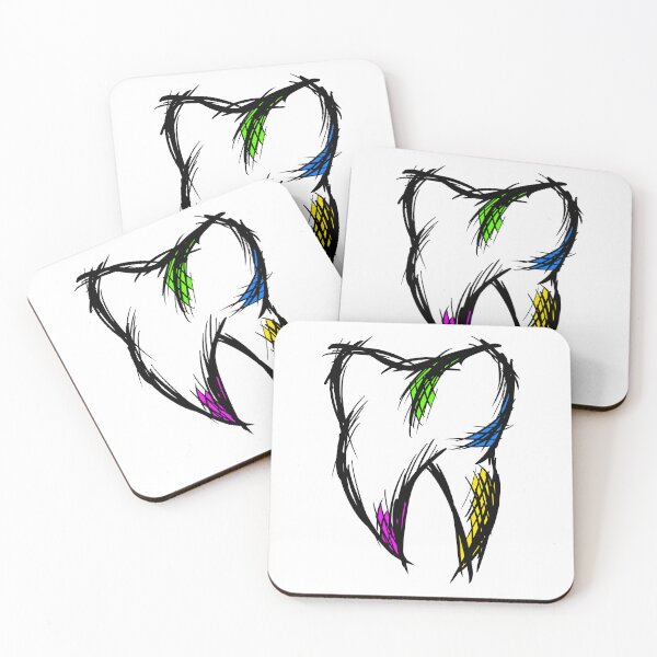 Item preview, Tooth, hand drawn. Colorful Drawing. Dentist Gift Idea designed and sold by funnycolors.