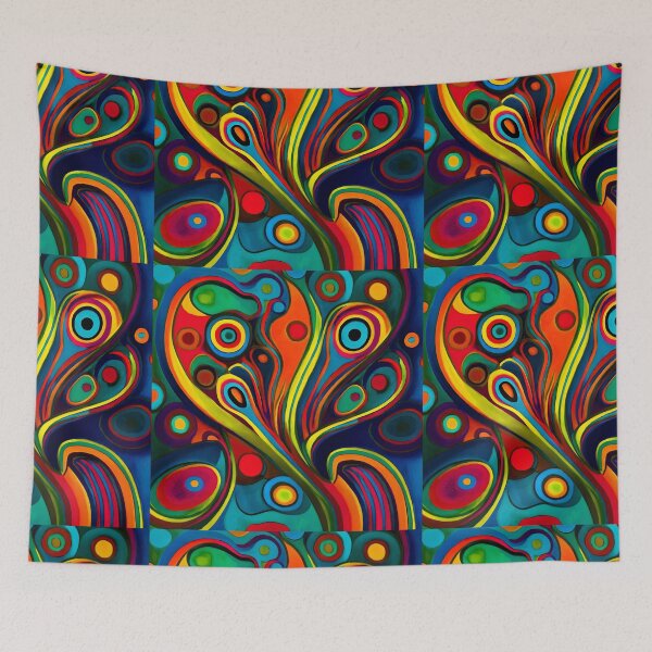 Item preview, Cosmic Rhythms Psychedelic Funky pattern designed and sold by LLdreams.