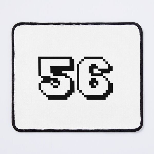 Item preview, 56, fifty-six, white, retro video game, 1 up! designed and sold by Numbers-Art.