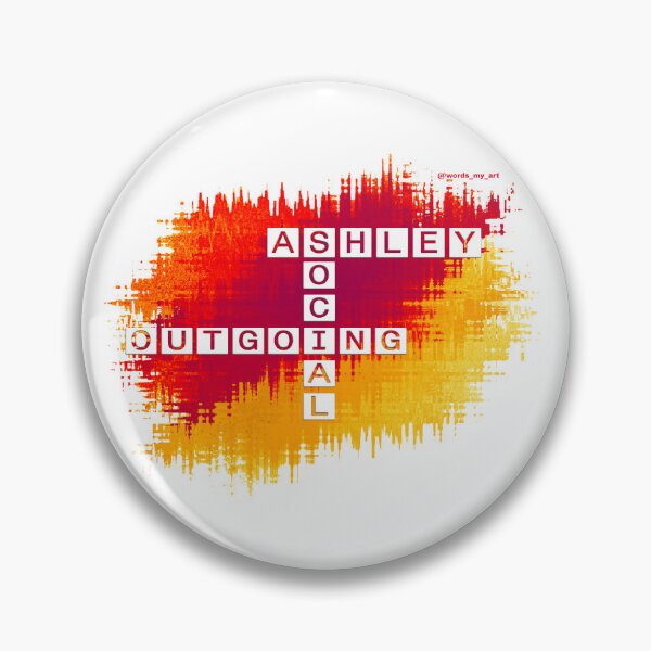 Item preview, Ashley, crucigrama social y extrovertido designed and sold by words-my-art.