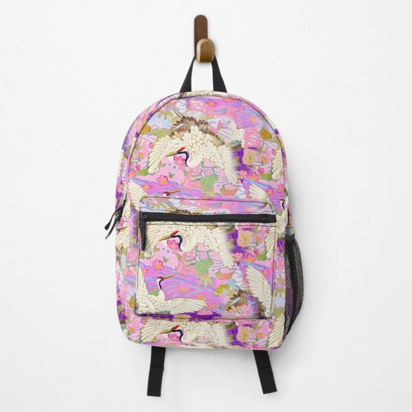 Item preview, Chinoiserie cranes in pink and purple designed and sold by SophieClimaArt.