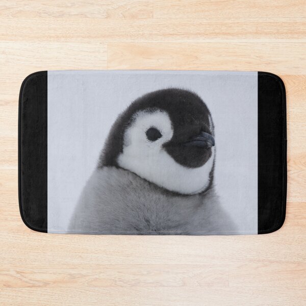 Item preview, Cute Emperor Penguin Chick 1 cropped (Black Background logo)  designed and sold by SBPenguins.