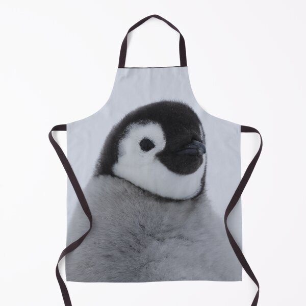 Item preview, Cute Emperor Penguin Chick 1 cropped (Black Background logo) designed and sold by SBPenguins.