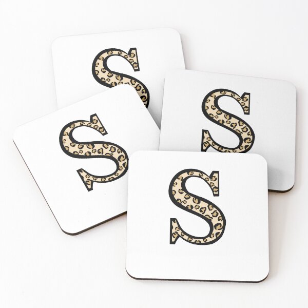 Item preview, Letter S Leopard print pattern designed and sold by xoxodesignsxoxo.
