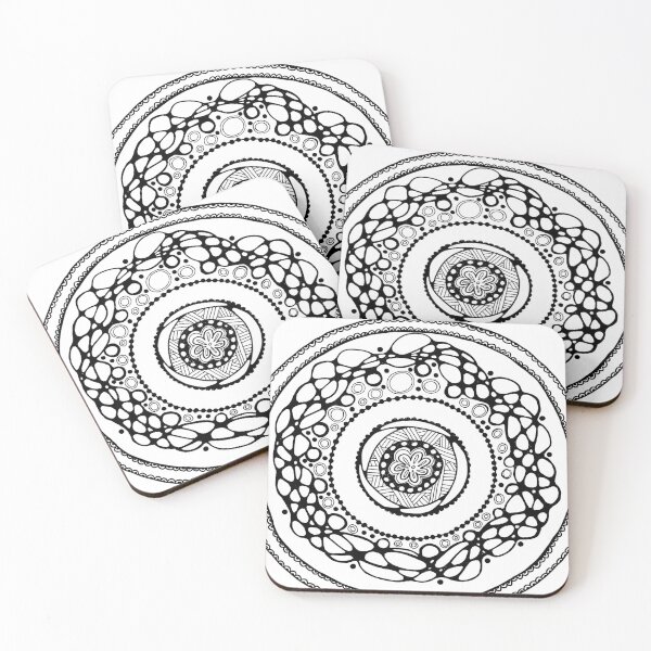 Item preview, black and white mandala designed and sold by MoongirlMinis.