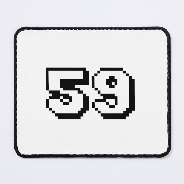 Item preview, 59, fifty-nine, white, retro video game, 1 up! designed and sold by Numbers-Art.