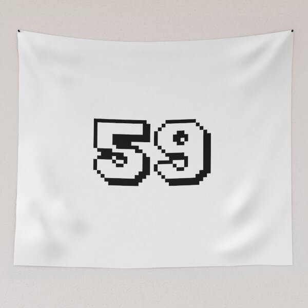 Item preview, 59, fifty-nine, white, retro video game, 1 up! designed and sold by Numbers-Art.