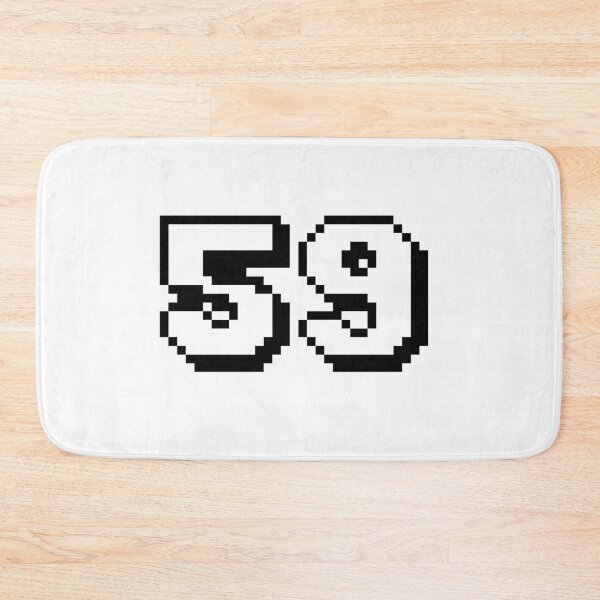 Item preview, 59, fifty-nine, white, retro video game, 1 up! designed and sold by Numbers-Art.