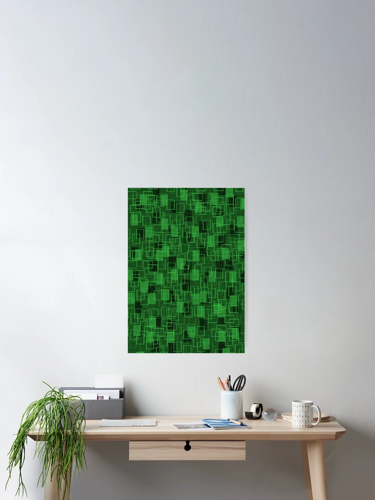 Thumbnail 2 of 3, Poster, Green Rectangle Pattern  designed and sold by Andrew  Hitchen.