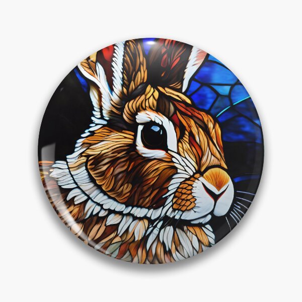 Item preview, Cute Stained Glass Bunny designed and sold by TheArtOfPat.