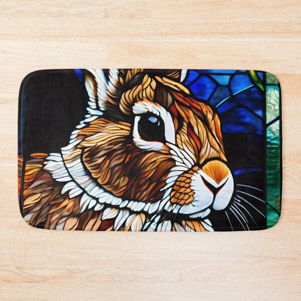 Item preview, Cute Stained Glass Bunny designed and sold by TheArtOfPat.