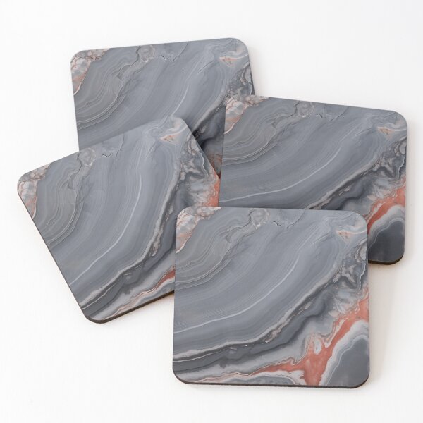 Item preview, Abstract Art Agate Stone Black Dark Grey Design designed and sold by fluffstuffgifts.