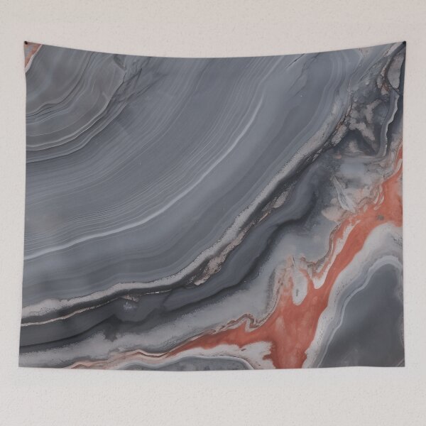 Item preview, Abstract Art Agate Stone Black Dark Grey Design designed and sold by fluffstuffgifts.