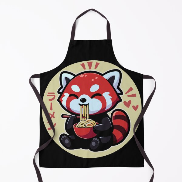 Item preview, Cute Red Panda Eating Ramen Noodles designed and sold by InfiniteZone1.