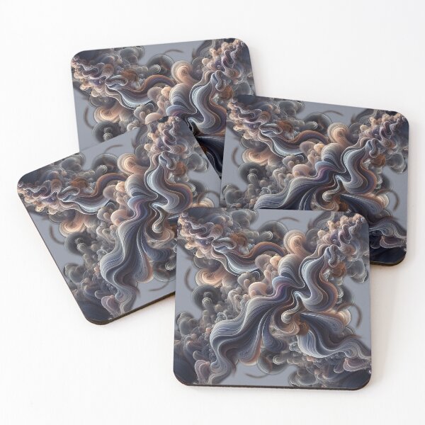 Item preview, gris azul abstracto designed and sold by Foxlindesigns.
