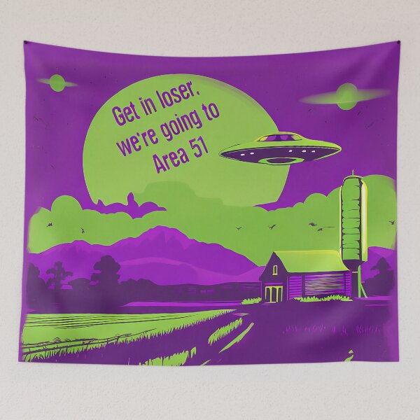 Item preview, Get in loser, we're going to Area 51 designed and sold by @ndrys.