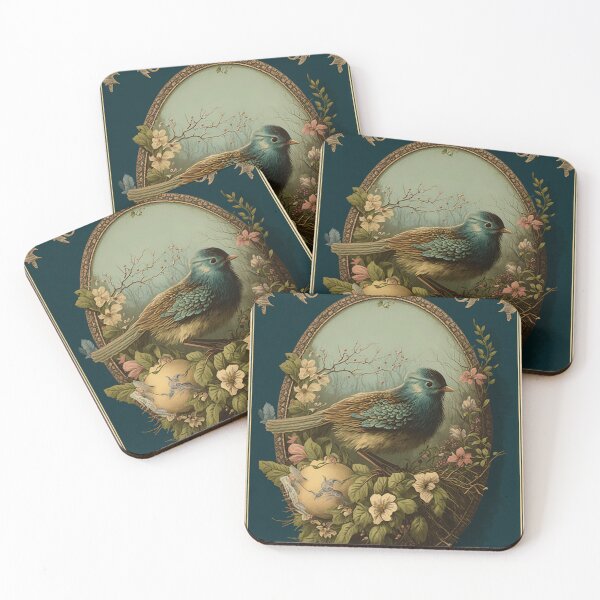 Item preview, Egg-citing Easter Greetings: Vintage Card Design for Bird Lovers designed and sold by EmeraldeaArt.