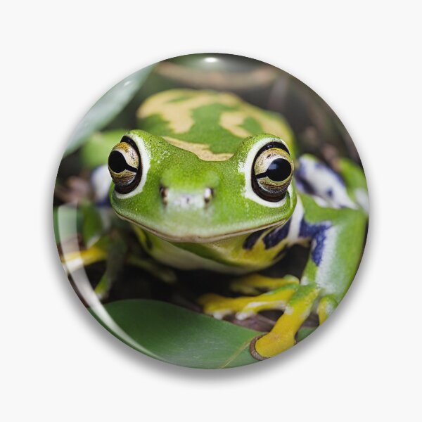 Item preview, Tree Frog Sitting On Leaf In Rainforest Colorful Design designed and sold by EarthArtDesigns.