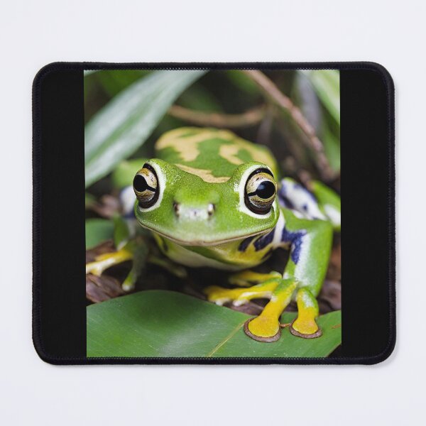 Item preview, Tree Frog Sitting On Leaf In Rainforest Colorful Design designed and sold by EarthArtDesigns.