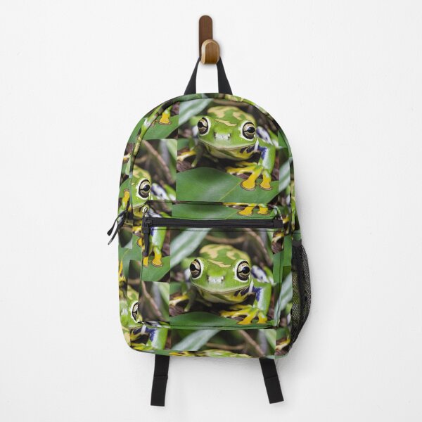 Item preview, Tree Frog Sitting On Leaf In Rainforest Colorful Design designed and sold by EarthArtDesigns.