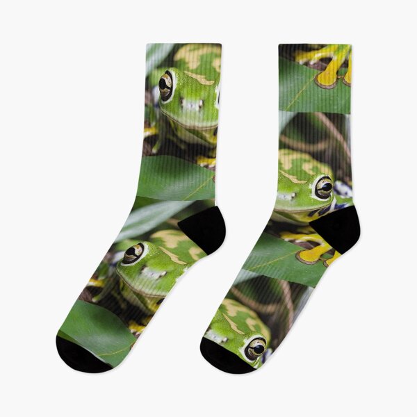 Item preview, Tree Frog Sitting On Leaf In Rainforest Colorful Design designed and sold by EarthArtDesigns.