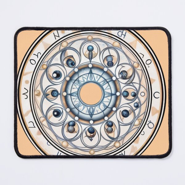 Item preview, circle mosaic patterned magic mandala designed and sold by PlumeUniverse.