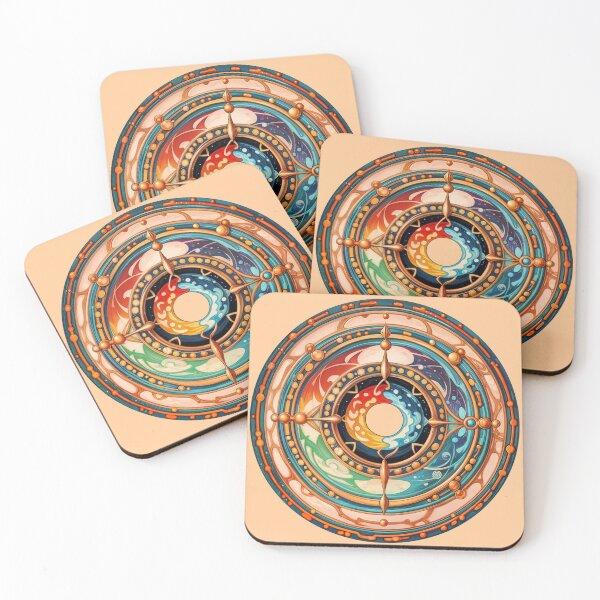 Item preview, circle alchemy elements magic designed and sold by PlumeUniverse.