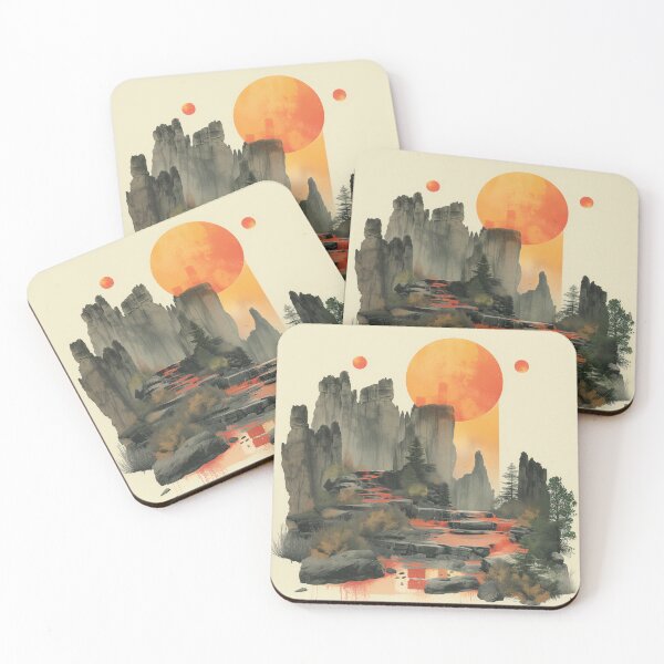 Item preview, Desert Symphony: Sun-kissed Canyons and the Dance of Twilight designed and sold by EcoMinimalArt.