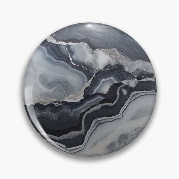 Item preview, Abstract Art Agate Stone Black Dark Grey Design designed and sold by fluffstuffgifts.