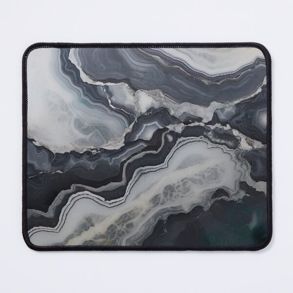 Item preview, Abstract Art Agate Stone Black Dark Grey Design designed and sold by fluffstuffgifts.