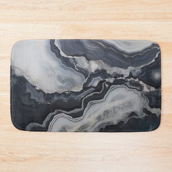 Item preview, Abstract Art Agate Stone Black Dark Grey Design designed and sold by fluffstuffgifts.