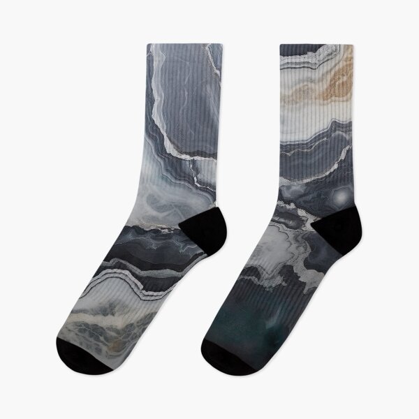 Item preview, Abstract Art Agate Stone Black Dark Grey Design designed and sold by fluffstuffgifts.