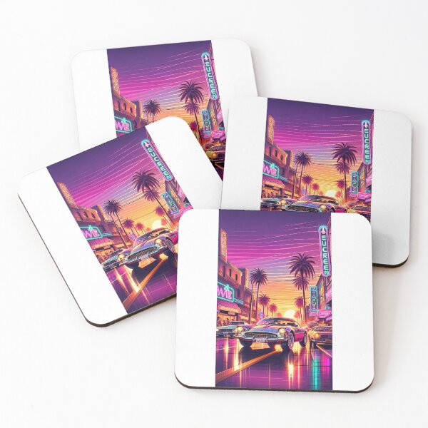 Item preview, Neon Cruise: Twilight Drive  designed and sold by DreamAlongArt.