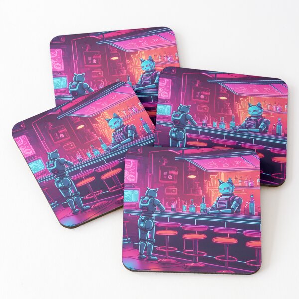 Item preview, Neon Robo-Cat Bar designed and sold by VeiledVision.