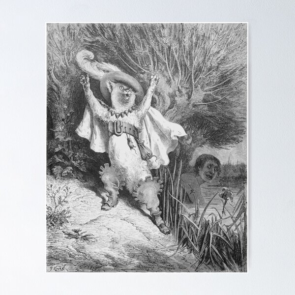 Artikel-Vorschau von Der gestiefelte Kater - Gustave Dore, designt und verkauft von forgottenbeauty.