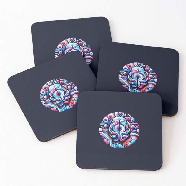 Item preview, Ever Evolving: How AI Sees Itself - Dark Background designed and sold by AIRandomArt.
