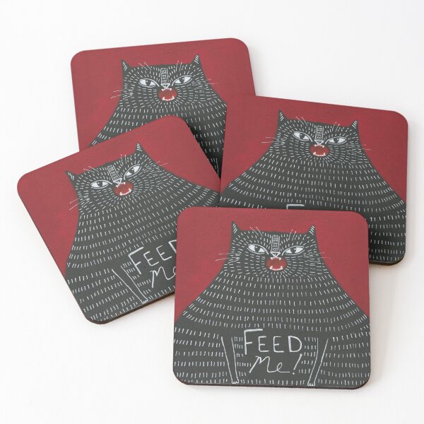 Item preview, Feed Me Cat designed and sold by KilkennyCat Art.
