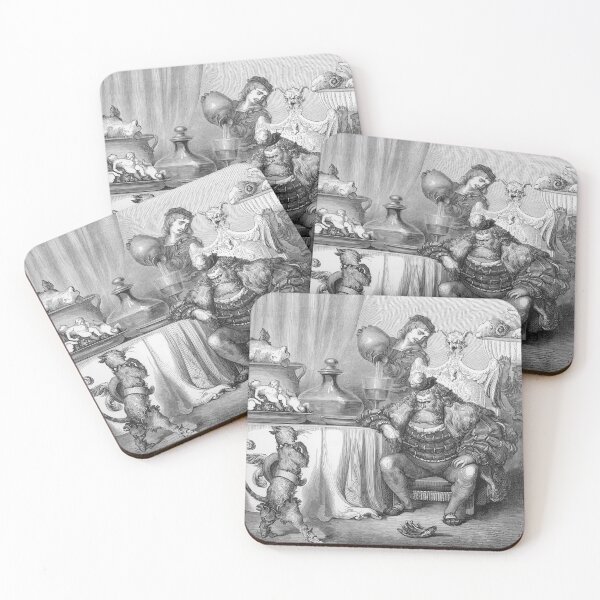Item preview, Puss in Boots at the Ogre's Castle - Gustave Dore designed and sold by forgottenbeauty.