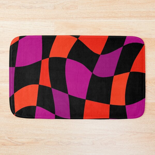 Item preview, Iconic Retro Checkered Pattern in Black, Purple and Orange designed and sold by Deutschic.