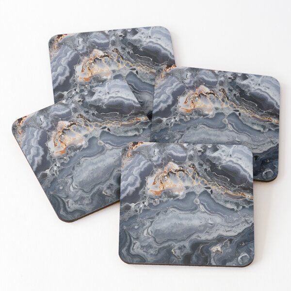 Item preview, Abstract  Art Agate Stone Black Dark Grey Design designed and sold by fluffstuffgifts.