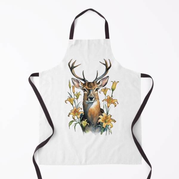 Item preview, The Deer & Daylilies designed and sold by BovineDesignsCA.