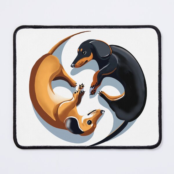Item preview, Ying and Yang Sausage Dogs designed and sold by TraceyMackieArt.