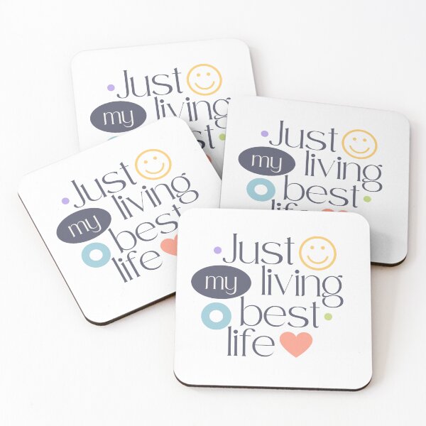 Item preview, LIVING MY BEST LIFE :) Bold Letter Design designed and sold by HELL0WBELLO.