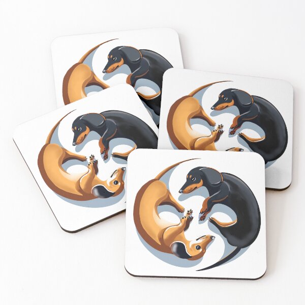 Item preview, Ying and Yang Sausage Dogs designed and sold by TraceyMackieArt.