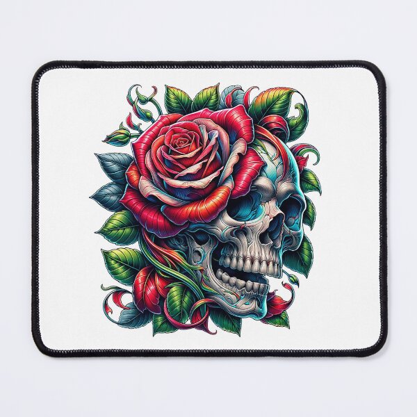 Item preview, Eternal Beauty Skull and Rose designed and sold by cybersilverhand.