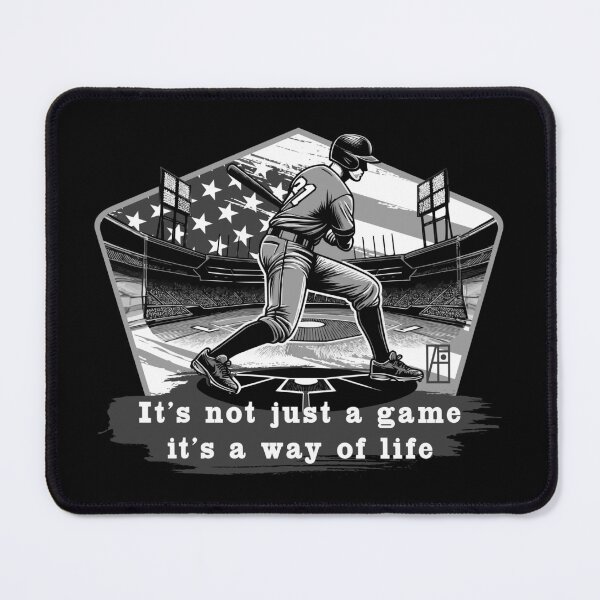 Item preview, USA - American BASEBALL - It's not just a game, it's a way of life - bw designed and sold by ArtProjectShop.